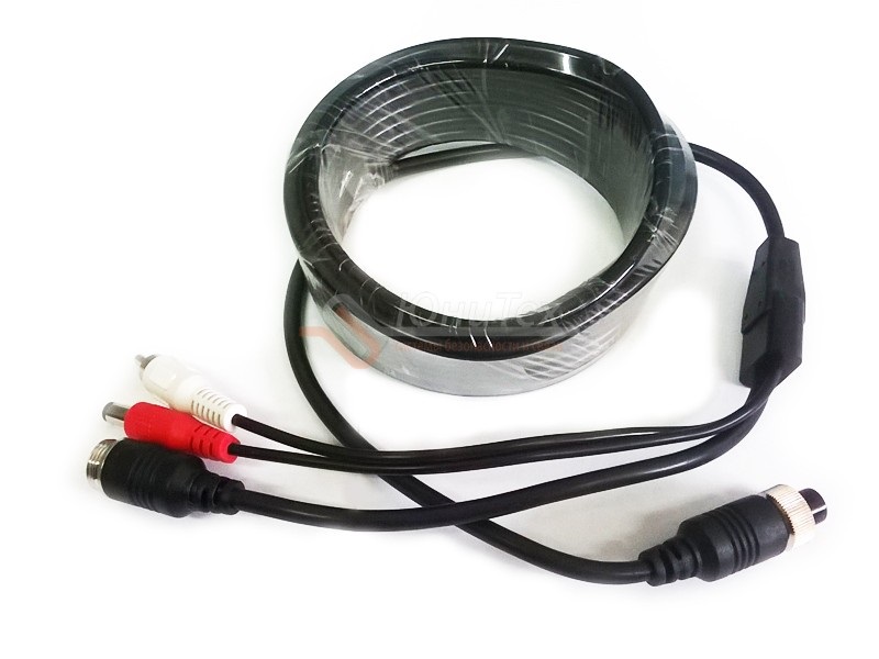 Соединительный кабель для камер (4pin) + микрофон (RCA) NSCAR 5 метров - ООО "Где Авто"