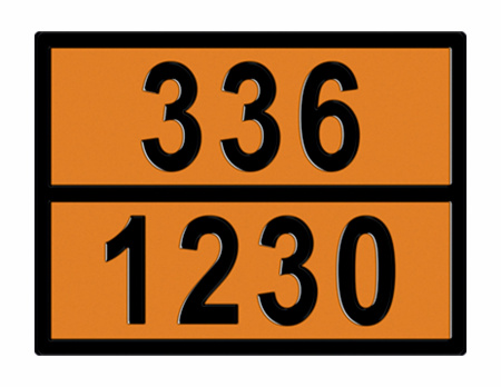 ТАБЛИЧКА ОПАСНЫЙ ГРУЗ 336-1230 метанол - ООО "Где Авто"