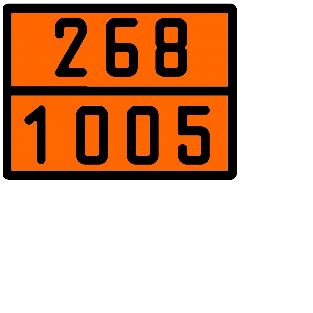ТАБЛИЧКА ОПАСНЫЙ ГРУЗ 268-1005 АММИАК БЕЗВОДНЫЙ - ООО "Где Авто"
