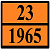 ТАБЛИЧКА ОПАСНЫЙ ГРУЗ 23-1965 газов углеводородных смесь сжиженная, н.у.к. - ООО "Где Авто"