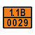 ТАБЛИЧКА ОПАСНЫЙ ГРУЗ 1.1B-0029 детонаторы неэлектрический для взрывных работ - ООО "Где Авто"