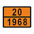 ТАБЛИЧКА ОПАСНЫЙ ГРУЗ 20-1968 газ инсектицидный, н.у.к. - ООО "Где Авто"