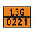 ТАБЛИЧКА ОПАСНЫЙ ГРУЗ 1.3G-0221 боеголовки торпед с разрывным зарядом - ООО "Где Авто"