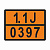 ТАБЛИЧКА ОПАСНЫЙ ГРУЗ 1.1J-0397 ракеты, заправленные жидким топливом - ООО "Где Авто"