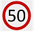 НАКЛЕЙКА "ЗНАК ОГРАНИЧЕНИЯ СКОРОСТИ 50 КМ/Ч" - ООО "Где Авто"